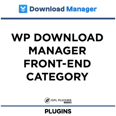 WP Download Manager Front-end Category Manager