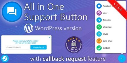 All in One Support Button + Callback Request