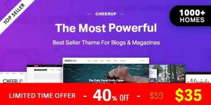 CheerUp Blog / Magazine - WordPress Blog Theme