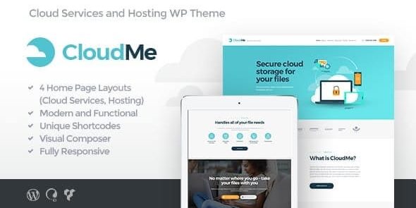CloudMe - Cloud Storage & File-Sharing Services WordPress Theme