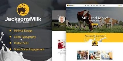 Dairy Farm & Eco Milk Products - WordPress Theme