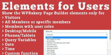 Elements for Users - Addon for WPBakery Page Builder formerly Visual Composer