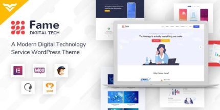 Fame - Digital Technology-Service WordPress Theme