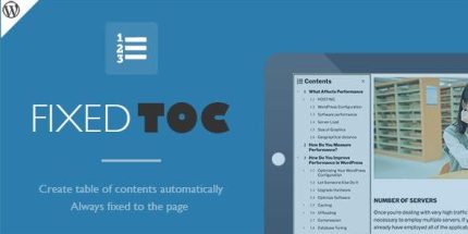 Tocer (Fixed TOC) - table of contents for WordPress plugin