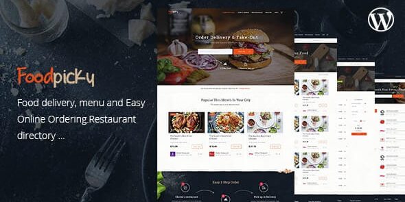 FoodPicky - Food Delivery Restaurant Directory WordPress Theme