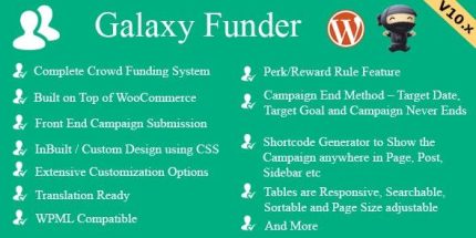 Galaxy Funder - WooCommerce Crowdfunding System