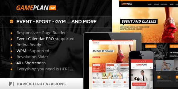 Gameplan 1.6.7 – Event and Gym Fitness WordPress Theme