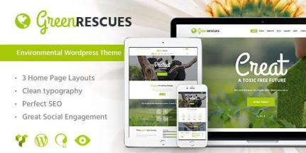 Green Rescues - Environment Protection Antipollution Eco WordPress Theme