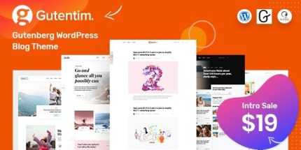 Gutentim - Modern Gutenberg WordPress Blog Theme
