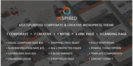 Inspired - Multipurpose Corporate and Creative Bootstrap WordPress Theme