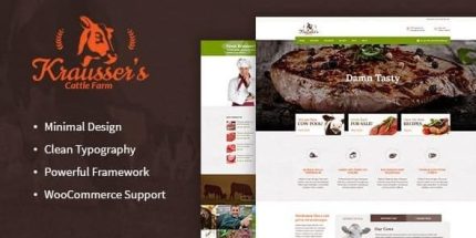Kraussers - Cattle Farm & Meat Produce Market WordPress Theme