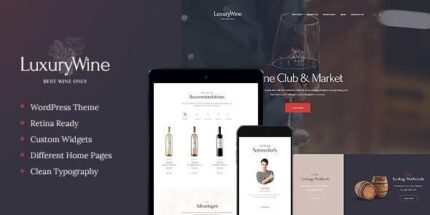 Luxury Wine - Liquor Store & Vineyard WordPress Theme + Shop