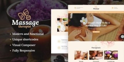 Massage Therapist and Spa Salon - WordPress Theme