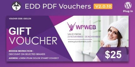 Easy Digital Downloads PDF Vouchers