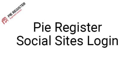 Pie Register Social Sites Login