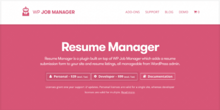 WP Job Manager  Resume Manager