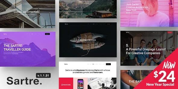 Sartre - Responsive Multipurpose WordPress Theme for Creatives