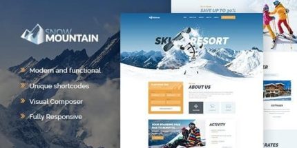 Snow Mountain - Ski Resort & Snowboard School WordPress Theme