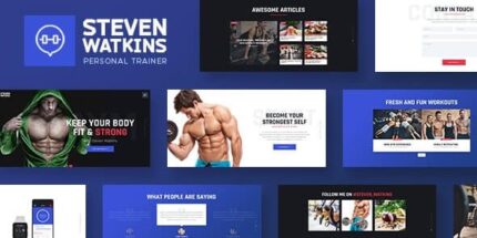 Steven Watkins - Personal Gym Trainer & Nutrition Coach WordPress Theme
