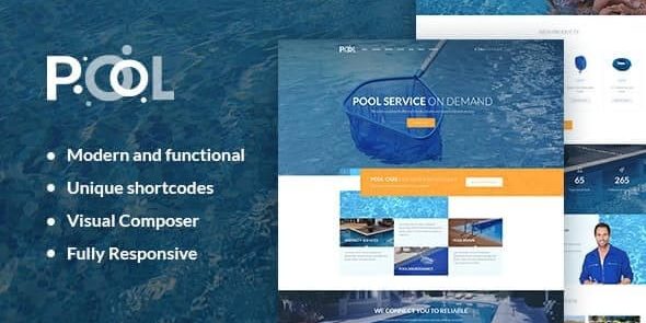Swimming Pool - Maintenance & Cleaning Services WordPress Theme