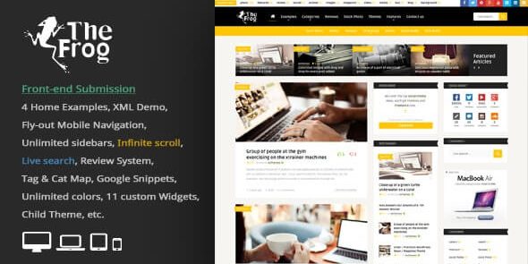 The Frog - Creative News - Blog Magazine - Front-end Submission WP Theme