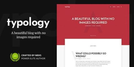 Typology - Text Based Minimal WordPress Blog Theme