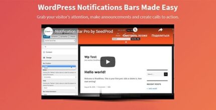 SeedProd Notification Bar Pro