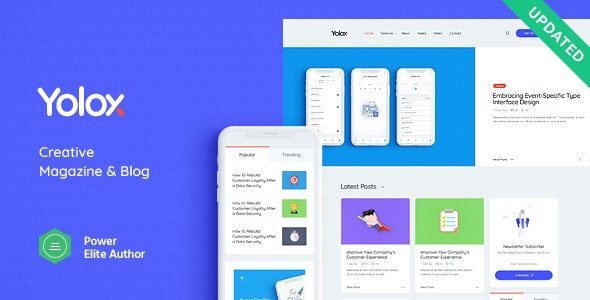Yolox 1.0.15 – Modern WordPress Blog Theme for Business & Startup