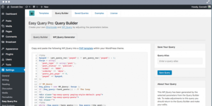 Easy Query Pro - A visual query builder plugin for WordPress