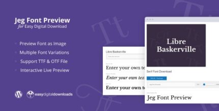 Jeg Font Preview - Easy Digital Downloads Extension