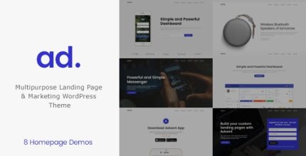 Advent - Product Landing Page WordPress Theme