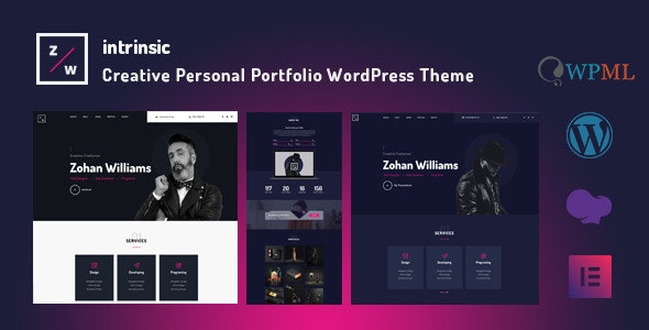 Intrinsic 2.0.1 – Creative Personal Portfolio WordPress Themes