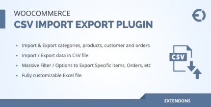 Woocommerce csv import export plugin - orders customers products