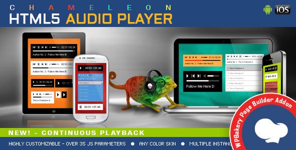 Chameleon Audio Player 1.6.2 – Addon For Visual Composer