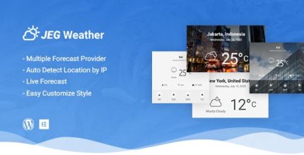 Jeg Weather Forecast - Add Ons for Elementor and WPBakery Page Builder