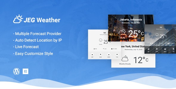 Jeg Weather Forecast 1.0.7 – Add Ons for Elementor and WPBakery Page Builder