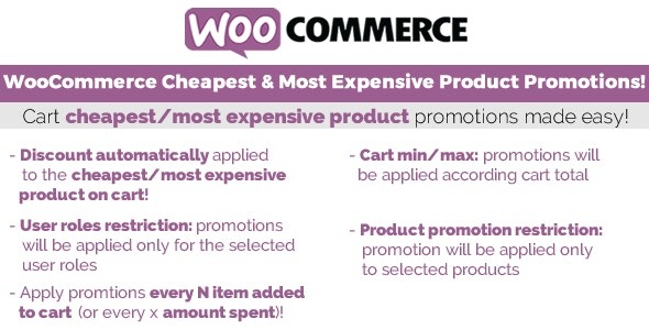 WooCommerce Cheapest & Most Expensive Product Promotions! 3.7