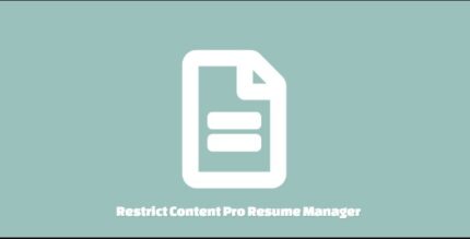 Restrict Content Pro Resume Manager