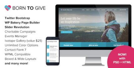 Born To Give - Charity / Crowdfunding WP Theme