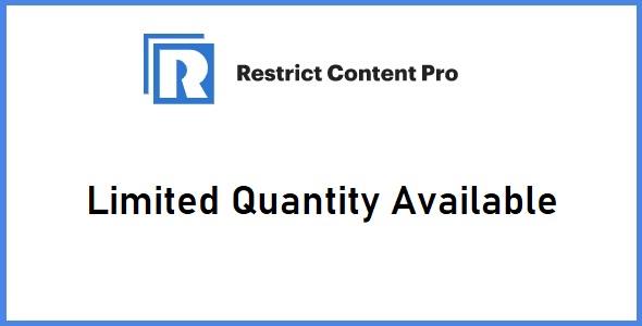 Restrict Content Pro Limited Quantity Available 1.0.4