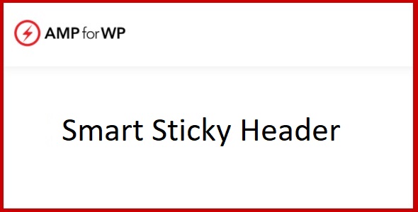 Smart Sticky Header for AMP