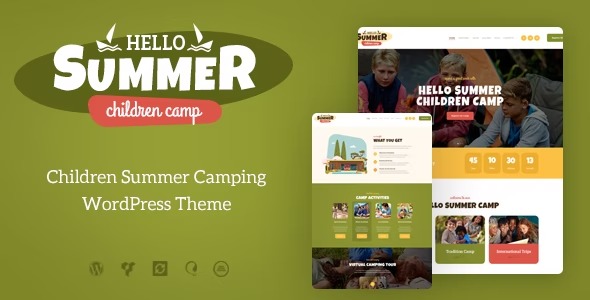 Hello Summer 1.5.0 – A Children Holiday Camp WordPress Theme