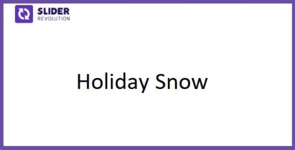 Slider Revolution Holiday Snow