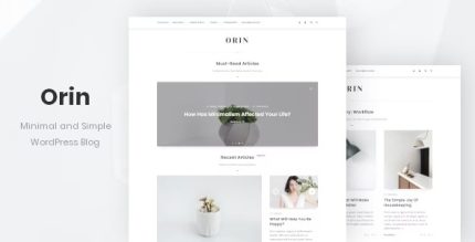 Orin - Minimal Blog For WordPress Theme