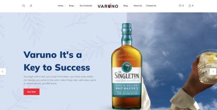 Varuno - Drinks and cocktails WordPress theme