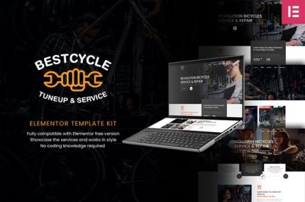 Bestcycle - Bicycle Repair & Service Elementor Template Kit