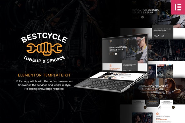 Bestcycle – Bicycle Repair & Service Elementor Template Kit