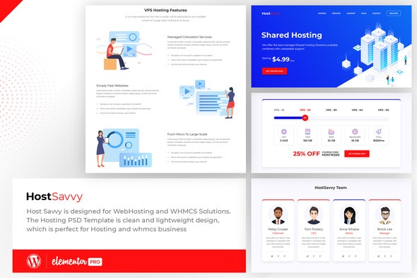 HostSavvy – Web Hosting Elementor Template Kit