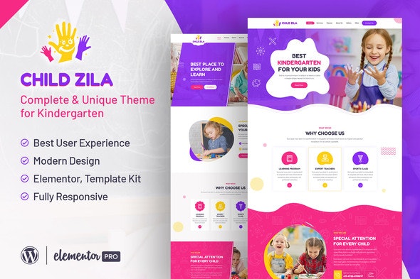ChildZilla – Kindergarten & Childcare Elementor Template Kit