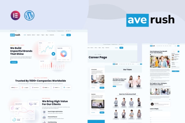 Averush – Digital Marketing & Creative Agency Elementor Template Kit